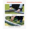 Faux Stone Landscape Edging, 46.4 x 2.2 in Realistic Lawn Edging, Flexible Brick-Sized Garden Edging Border with Anchoring Spikes
