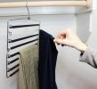 Metal Hanger Space Saving for Closet Organization | Heavy Duty Foam Padding, Non-Slip & Removable Trouser Bar for Convenient Functionality