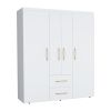 Valier Wardrobe, Deluxe Armoire with Multiple Storage Options and Metal Accents