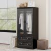 Livelylodge Slim White Storage Cabinet with Glass Door â€“ Space-Saving Tall Organizer with Metal Handles, Perfect for Small Spaces or Bedroom Use