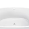 59" 100% Acrylic Freestanding Bathtub, Contemporary Soaking Tub, white Bathtub