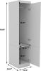 Livelylodge Slim White Storage Cabinet with Glass Door â€“ Space-Saving Tall Organizer with Metal Handles, Perfect for Small Spaces or Bedroom Use