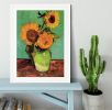 Three Sunflowers in a Vase by Van Gogh Framed Print