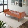 Foldable Faux Leather Sofa Bed for Living Room & Office Premium Synthetic Leather Cover High Resilience Foam Padding 3 Stage Adjustability Space Savin