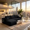 104.3''Cloud Sectional Couch with L-Shaped Chaise,Modern Modular Sofa with Deep Seat, with side pockets ,Upholstered Couches for Living Room Bedroom