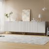 Sideboard Storage Cabinet with Adjustable Shelves, Buffet Cabinet, Elegant Fashionable Storage Cabinet with Golden Handle and Metal Legs