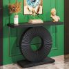 Modern Console Table 100 Cm Wooden Sofa Table with Geometric Base Elegant Home Decor Furniture