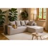 Vacuum Compressed Sectional Sofa with Chaise, Space-Saving Modern Couch, Soft BouclÃƒÂ© Fabric Upholstery