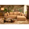 Vacuum Compressed Sectional Sofa with Chaise, Space-Saving Modern Couch, Soft BouclÃƒÂ© Fabric Upholstery