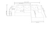 104.3''Cloud Sectional Couch with L-Shaped Chaise,Modern Modular Sofa with Deep Seat, with side pockets ,Upholstered Couches for Living Room Bedroom