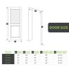 Frosted Glass Slab Door Solid Manufactured Wood -shower door White Primed Standard Door Without Hardware Kit