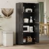 Kitchen Pantry Storage Cabinet, Adjustable Shelves, Freestanding Wooden Cupboard for Dining Room Living Room, Laundry