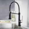 The new model is beautiful and durable Single Handle Pull-Down Sprayer Kitchen Faucet in Black+Gold