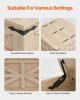 VEVOR Rattan Coffee Table Rectangle Rattan Coffee Table 2-Tier for Living Room