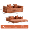 Floor Couch,Compression Sofa,Convertible Floor Sofa Bed-with Pillow Back Support Armrest,Comfy Futon Couch Lounge Sleeper Bed,Corduroy Fabric