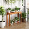Wooden Plant Stand Outdoor Indoor Solid Wood Flower Pot Holder Display Shelf