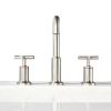 New 8 in Widespread Bathroom Faucet  2 Handles Stainless Steel 3 Hole Bathroom Sink Faucet