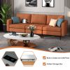 Convertible Sofa Couch with Magazine Pockets 3-Seat with 2 USB Port
