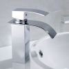 Waterfall showerhead bathroom faucet, single handle bathroom sink faucet