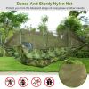 600lbs Load 2 Persons Hammock w/Mosquito Net Outdoor Hiking Camping Hommock Portable Nylon Swing Hanging Bed w/ Strap Hook Carry Bag