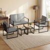 Set of 2 Mid Century Modern Single Sofa Chairs with Cushions