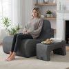 Floor Chair Lazy Sofa with Detachable Headrest