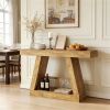 140cm Console Table in Country House Style with Storage Space Sofa Table Rustic Design Living Room Furniture