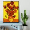 Still Life Vase with Fifteen Sunflowers 3 by Van Gogh Framed Print