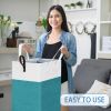 75L Rolling Laundry Basket with Wheels, Collapsible & Waterproof Laundry Hamper, Mobile Clothes Hamper