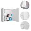 Kenya Medicine Cabinet, Mirror, Double Door, Four Interior Shelves, Black