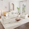 3 Piece Sofa Set with Arm Pillows and Toss Pillows , Sofa Set Include 2- Piece of Arm Chair and One 2-seat Sofa