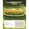 Faux Stone Landscape Edging, 46.4 x 2.2 in Realistic Lawn Edging, Flexible Brick-Sized Garden Edging Border with Anchoring Spikes