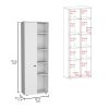 Hoyt Kitchen Pantry Storage Cabinet With and Five Interior and Exterior Shelves
