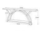 2-Tier Console Table 70.9 Inch Entryway Table with Half Moon Frame Living Room Decor Hallway Table Wood TV Stand Living Room Decor