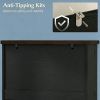 Rustic Barn Style Storage Cabinet with Adjustable Shelves 29.9 Inches X 15.7 Inches X 72 Inches for Kitchen