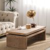 Modern Rustic Wood Coffee Table Ã¢â‚¬â€œ Rectangular Living Room Center Table with Floating Top Design 47.6" L * 23.6" W * 16.3" H