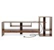 Cube TV Stand for 55 Inch TV with Open Storage Shelves And Power Outlets Modern Living Room Entertainment Center