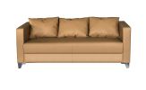 New design yellow durable leather sofa set modern living room furniture sofa