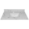 Montary bathroom vanity top stone carrara white new style tops with rectangle undermount ceramic sink and back splash