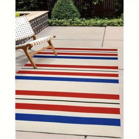 "Patriotic Diatom Mud Doormat - Red White Blue Non-Slip Entrance Mat for Indoor/Outdoor Use, Easy Clean Family Decor" (Color: 30in x 18in)