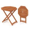Octagon Folding Patio Table with 2 Inches Umbrella Hole
