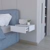Vienna Floating Nightstand, Sleek Wall-Mounted Design with Spacious Drawer Storage, Dark Brown