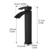 Waterfall showerhead bathroom faucet, single handle bathroom sink faucet