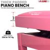 5 Core Adjustable Piano Bench Thick 3.25" Solid Wood Keyboard Stool Heavy Duty Musician Chair
