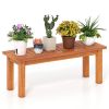 Wooden Plant Stand Outdoor Indoor Solid Wood Flower Pot Holder Display Shelf