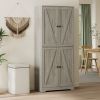 Kitchen Pantry Storage Cabinet, Adjustable Shelves, Freestanding Wooden Cupboard for Dining Room Living Room, Laundry