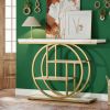 105cm Industrial Console Table 4-Tier Sofa Table Entrance Table with round Foot Modern Vintage Style Living Room Decor