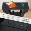 3-Tier Nightstand with Charging Station, Modern Bedside Table with USB Ports And Outlets, Slim End Table for Bedroom, Small Apartment, Dorm Room