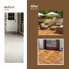 27 Pieces Acacia Wood Interlocking Patio Deck Tile Outdoor Decor  Flooring