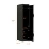 Livelylodge Slim White Storage Cabinet with Glass Door â€“ Space-Saving Tall Organizer with Metal Handles, Perfect for Small Spaces or Bedroom Use